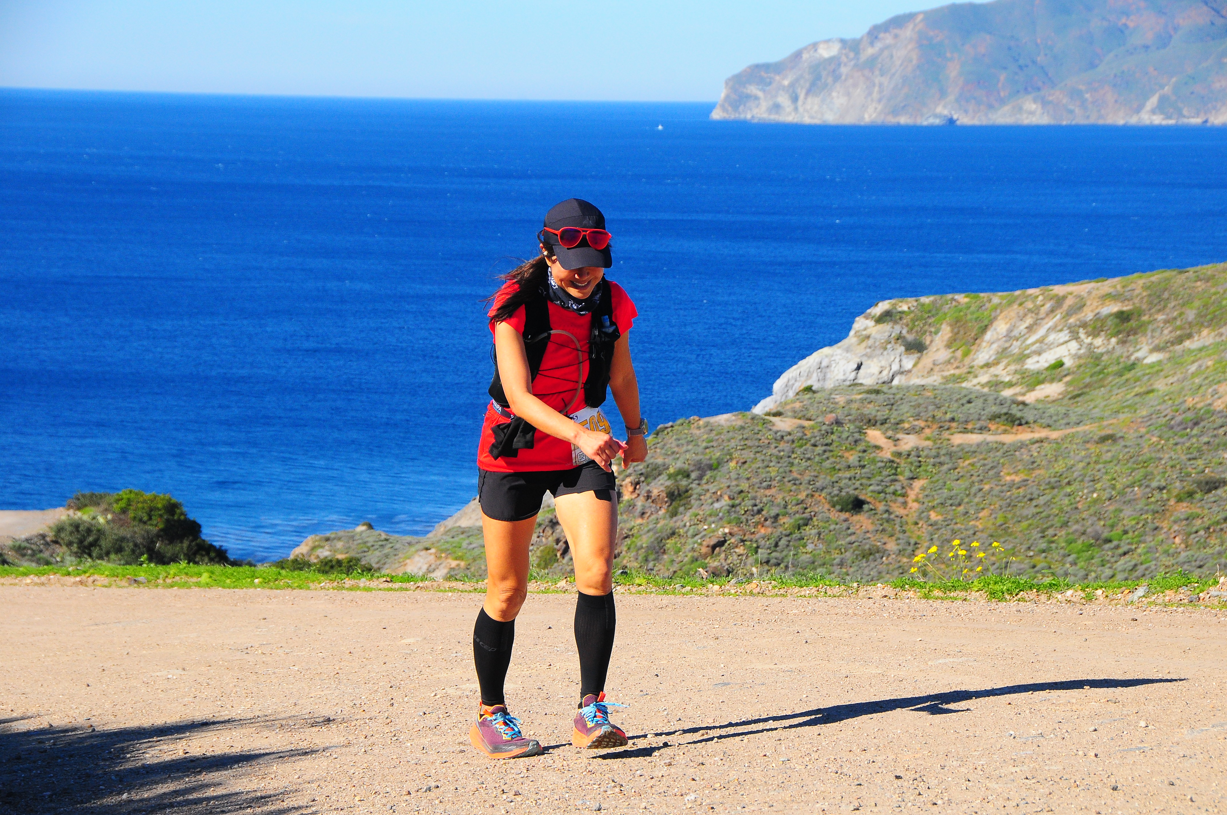 Running along the coast — pushing through