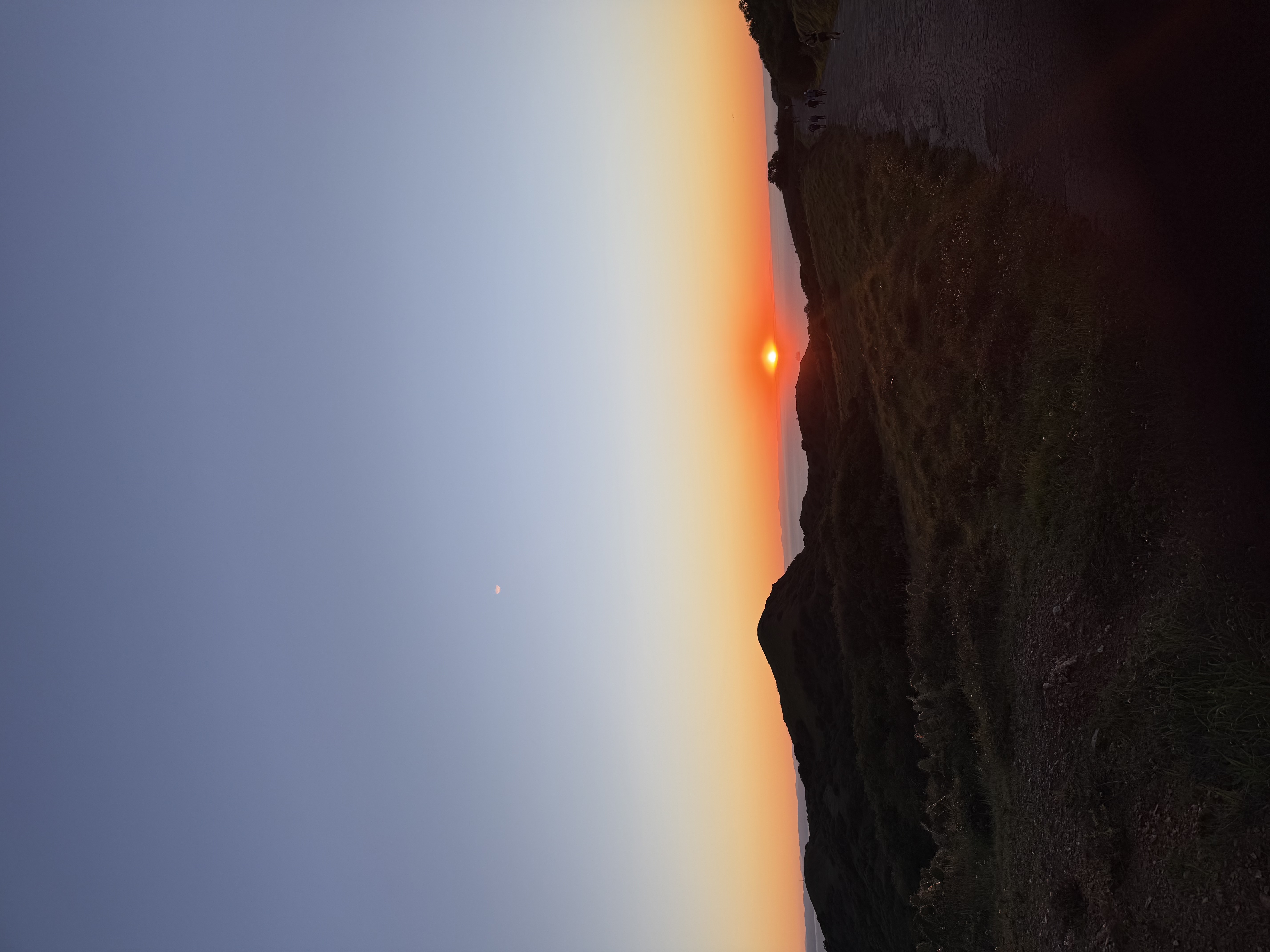 Sunrise over the Catalina hills during the early miles